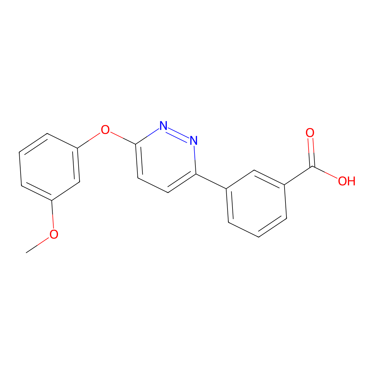 3-[6-(3-Methoxyphenoxy)pyridazin-3-yl]benzoic acid molecular structure, CAS 1172078-50-0
