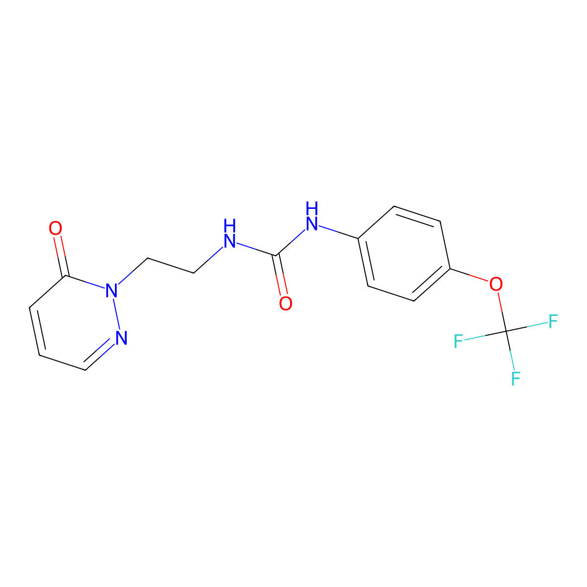 1-(2-(6-oxopyridazin-1(6H)-yl)ethyl)-3-(4-(trifluoromethoxy)phenyl)urea molecular structure, CAS 1172078-60-2
