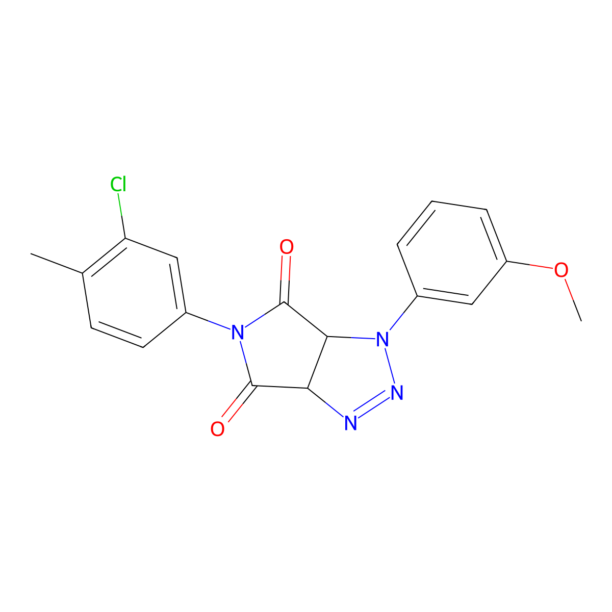 5-(3-chloro-4-methylphenyl)-1-(3-methoxyphenyl)-1H,3aH,4H,5H,6H,6aH-pyrrolo[3,4-d][1,2,3]triazole-4,6-dione molecular structure, CAS 1172081-99-0