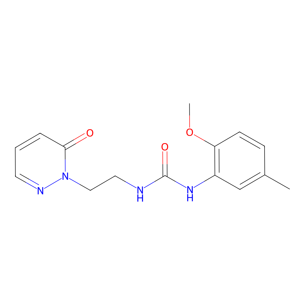1-(2-Methoxy-5-methylphenyl)-3-[2-(6-oxo-1,6-dihydropyridazin-1-yl)ethyl]urea molecular structure, CAS 1172090-16-2