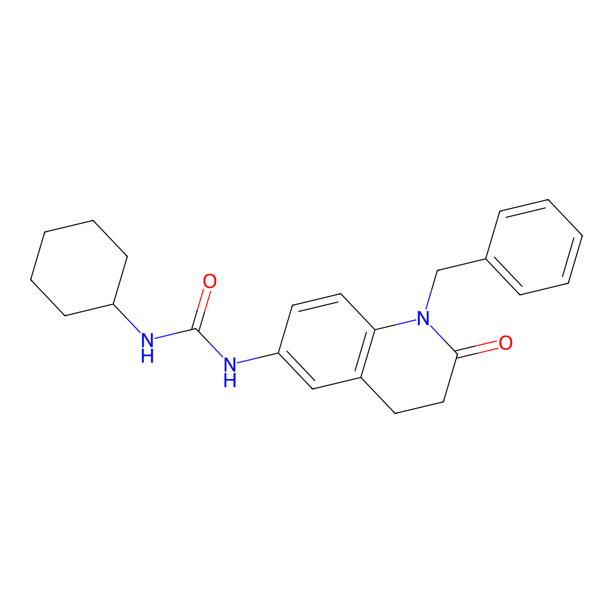 1-(1-Benzyl-2-oxo-1,2,3,4-tetrahydroquinolin-6-yl)-3-cyclohexylurea molecular structure, CAS 1172093-67-2
