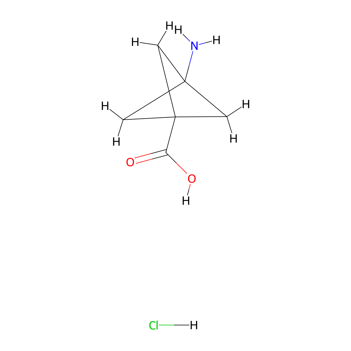 3-Aminobicyclo(1.1.1)pentane-1-carboxylic acid hydrochloride molecular structure, CAS 1172097-47-0