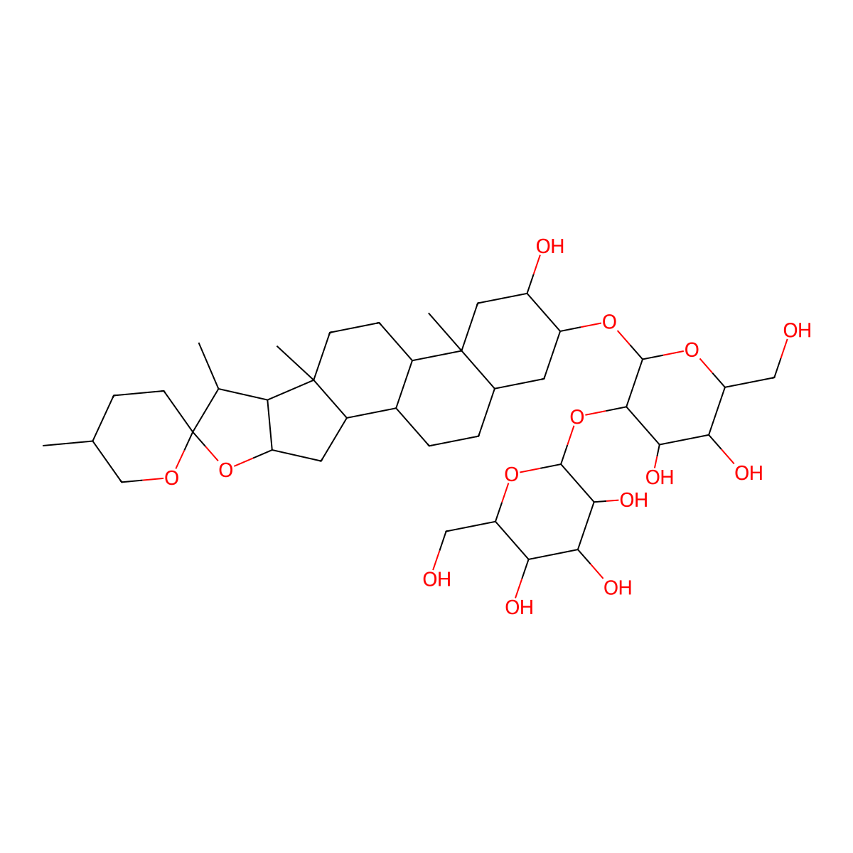 Anemarrhenasaponin A2 molecular structure, CAS 117210-12-5