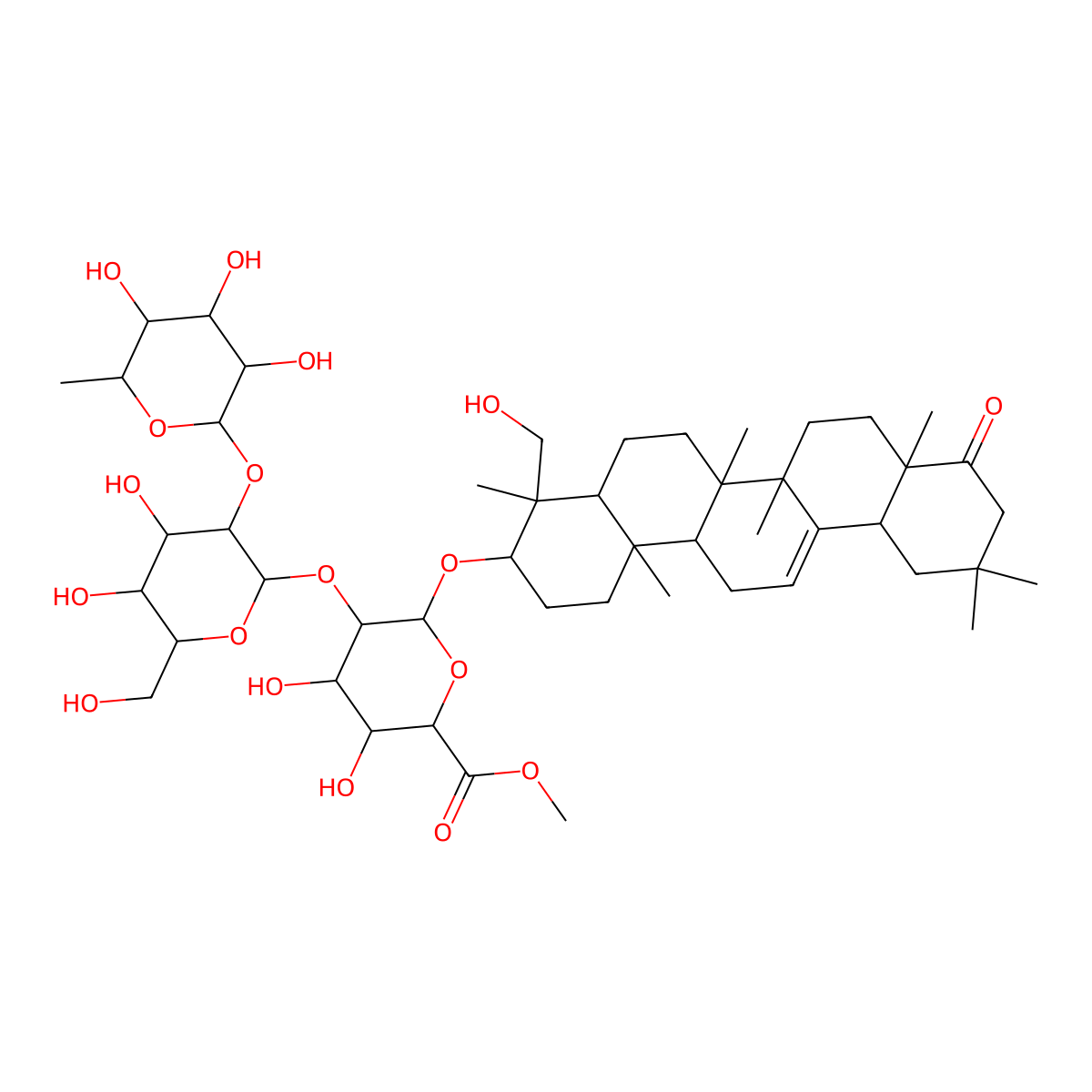 Dehydrosoyasaponin I methyl ester molecular structure, CAS 117210-13-6