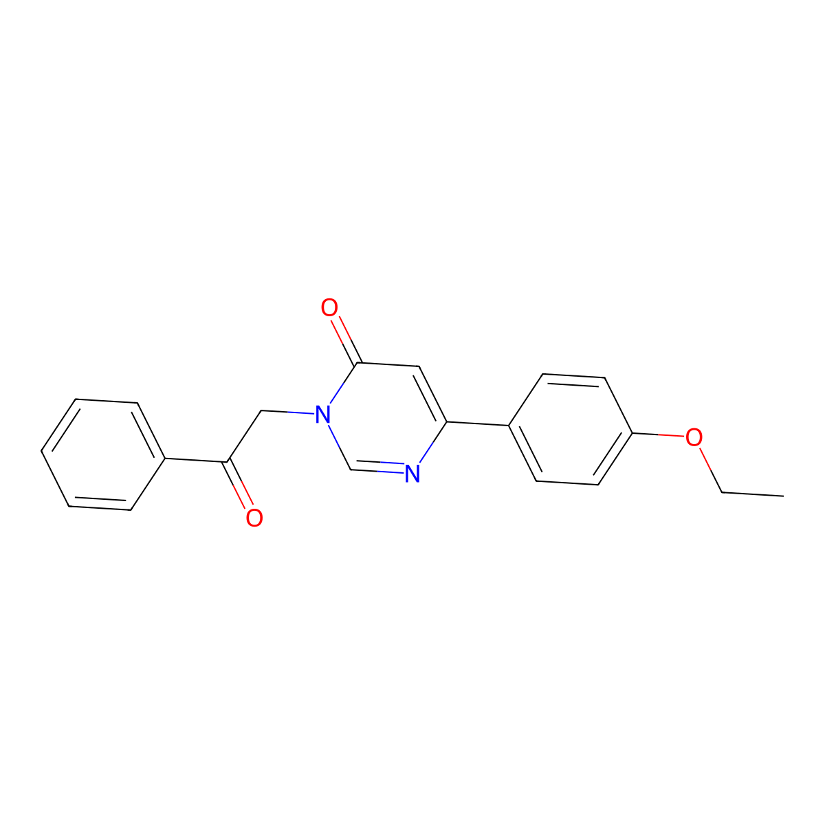 6-(4-ethoxyphenyl)-3-(2-oxo-2-phenylethyl)pyrimidin-4(3H)-one molecular structure, CAS 1172109-16-8