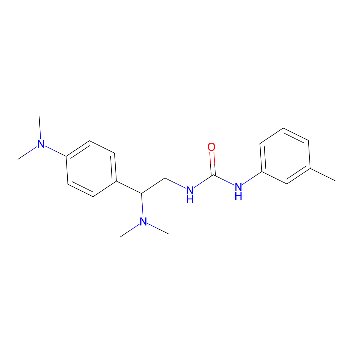 3-[2-(Dimethylamino)-2-[4-(dimethylamino)phenyl]ethyl]-1-(3-methylphenyl)urea molecular structure, CAS 1172109-55-5