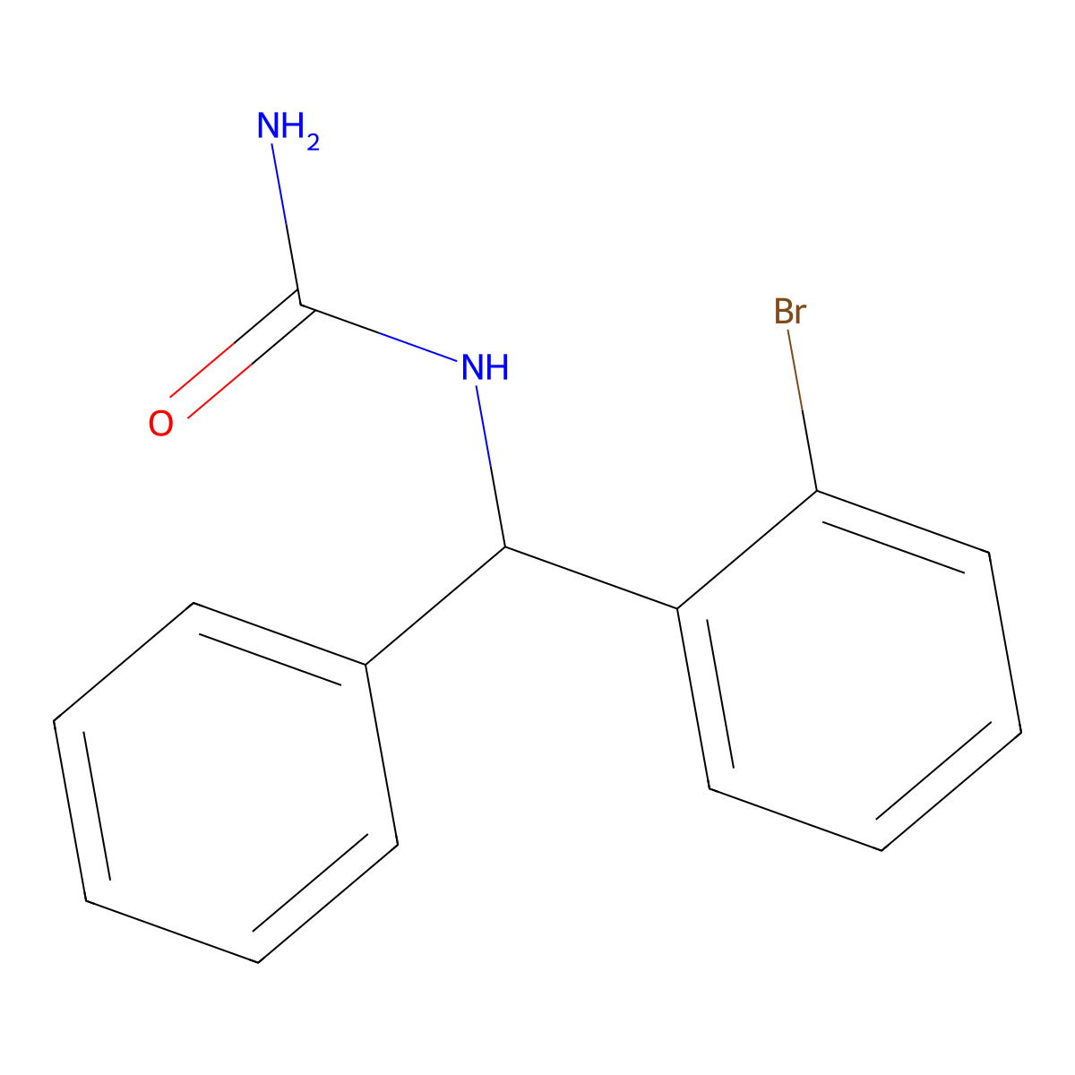 N-((2-Bromophenyl)phenylmethyl)urea molecular structure, CAS 117211-22-0