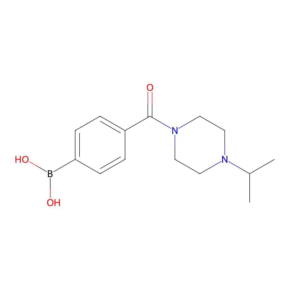 4-(4-Isopropylpiperazine-1-carbonyl)phenylboronic acid molecular structure, CAS 1172113-91-5