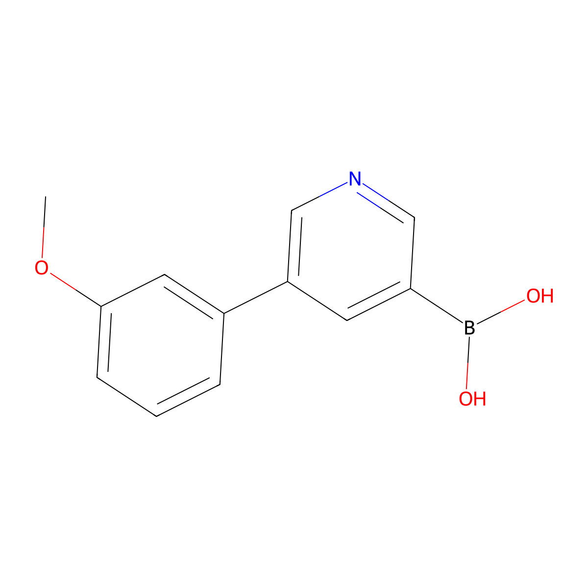 5-(3-Methoxphenyl)pyridine-3-boronic acid molecular structure, CAS 1172114-12-3