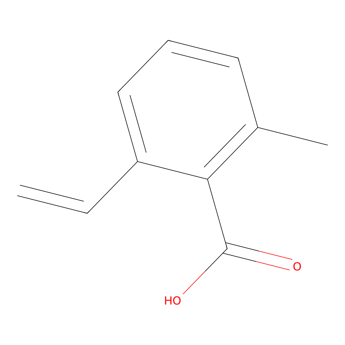 2-Methyl-6-vinylbenzoic acid molecular structure, CAS 1172117-25-7