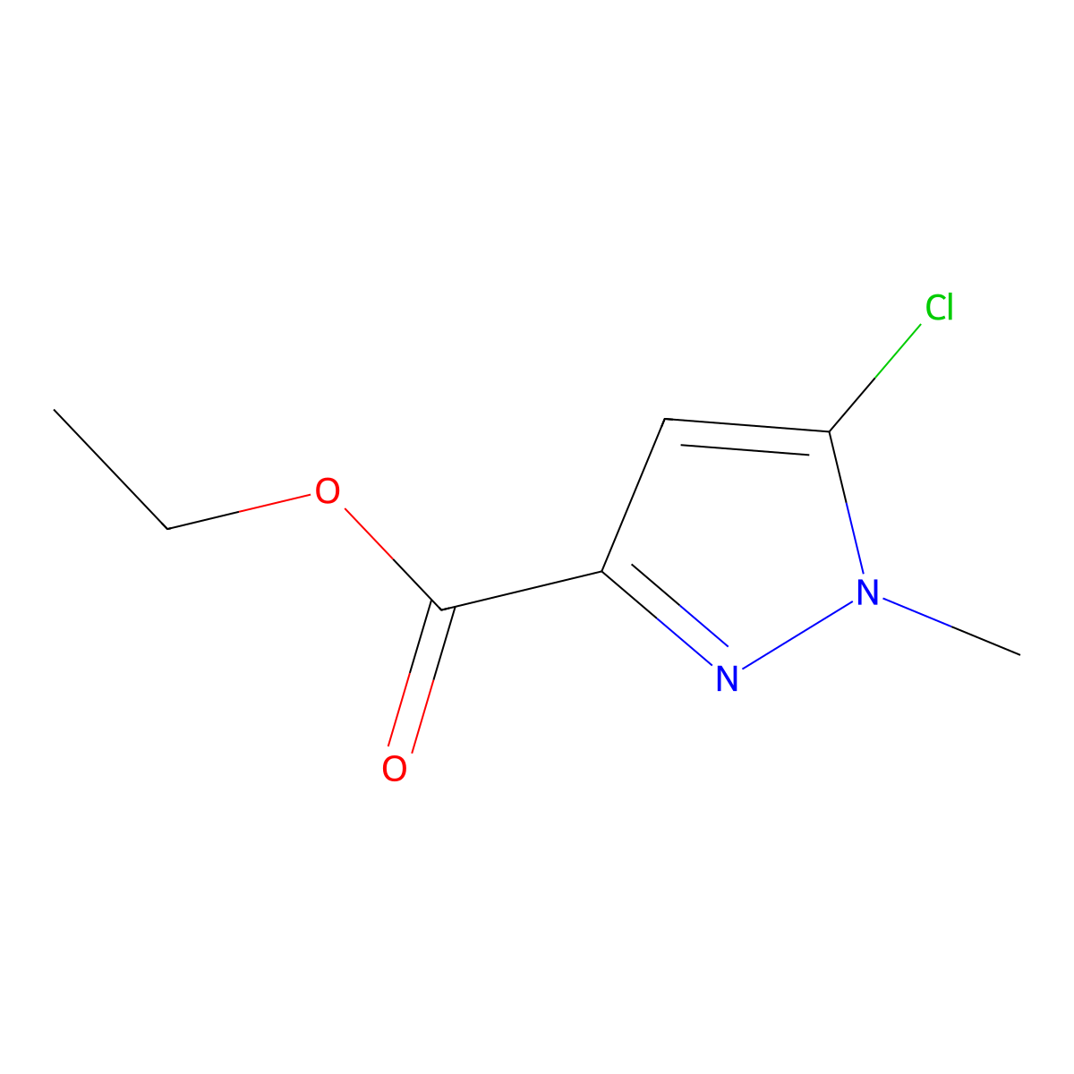 ethyl 5-chloro-1-methyl-1H-pyrazole-3-carboxylate molecular structure, CAS 1172229-72-9