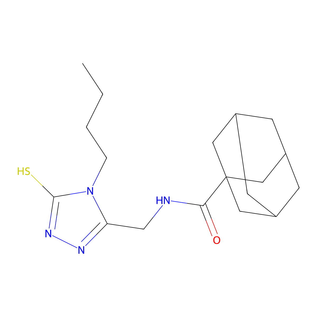 N-[(4-butyl-5-sulfanyl-4H-1,2,4-triazol-3-yl)methyl]adamantane-1-carboxamide molecular structure, CAS 1172240-87-7