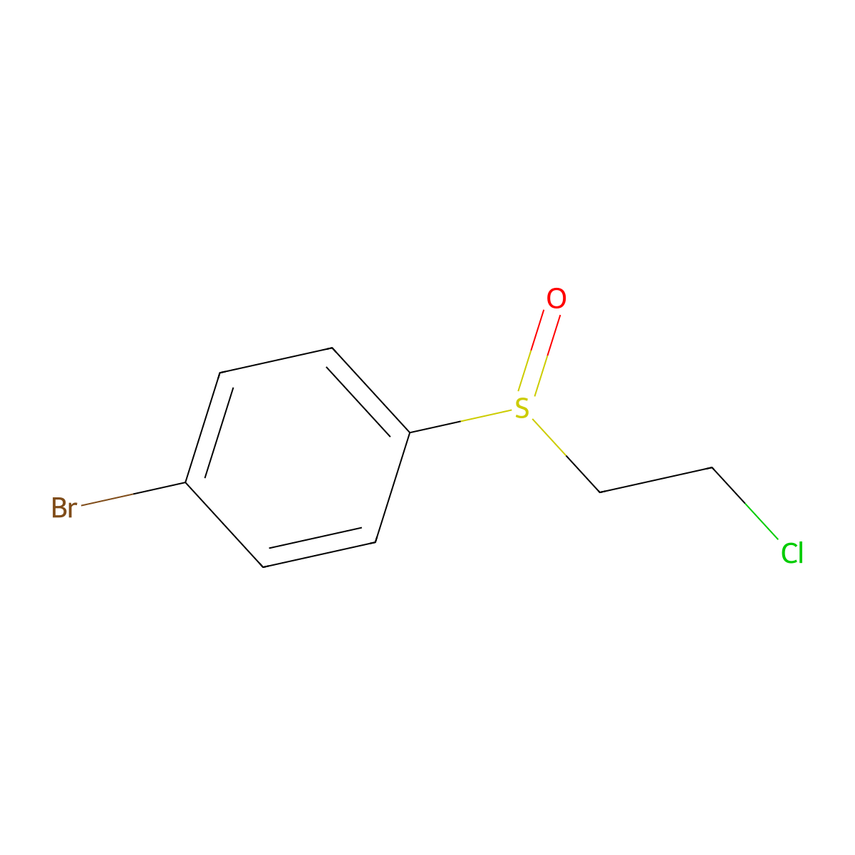 1-Bromo-4-(2-chloroethanesulfinyl)benzene molecular structure, CAS 1172242-95-3