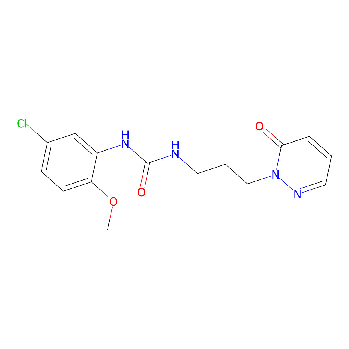 1-(5-chloro-2-methoxyphenyl)-3-(3-(6-oxopyridazin-1(6H)-yl)propyl)urea molecular structure, CAS 1172246-26-2