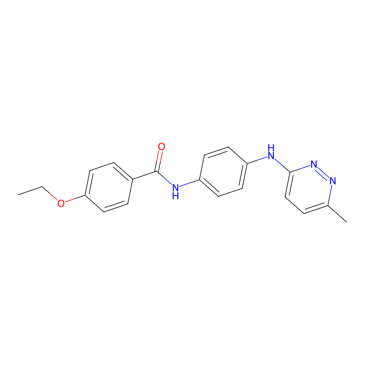 4-ethoxy-N-(4-((6-methylpyridazin-3-yl)amino)phenyl)benzamide molecular structure, CAS 1172250-18-8