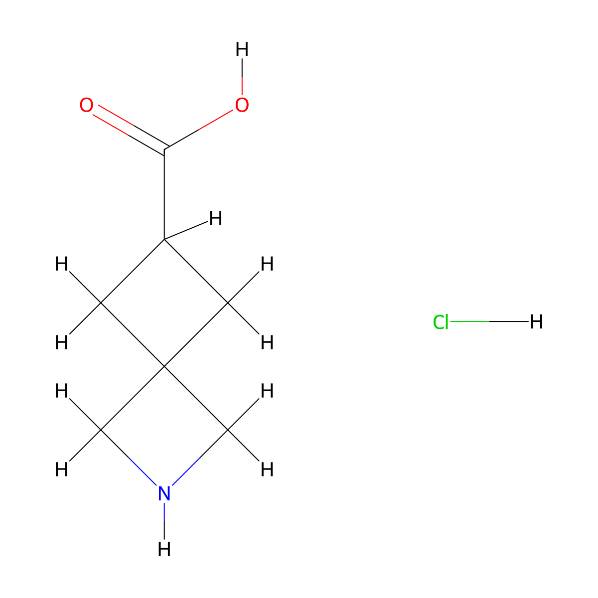 2-Azaspiro[3.3]heptane-6-carboxylic acid hydrochloride molecular structure, CAS 1172252-57-1