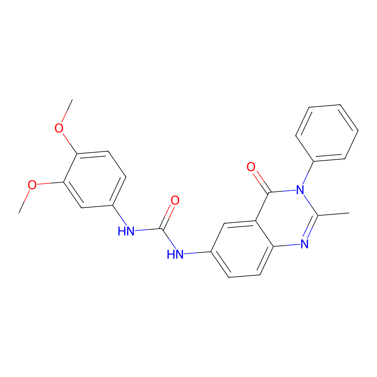 1-(3,4-Dimethoxyphenyl)-3-(2-methyl-4-oxo-3-phenyl-3,4-dihydroquinazolin-6-yl)urea molecular structure, CAS 1172256-33-5