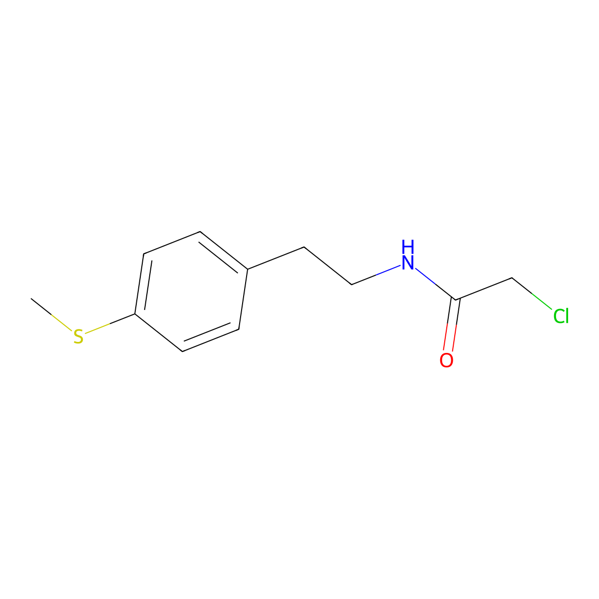 2-Chloro-N-{2-[4-(methylthio)phenyl]ethyl}acetamide molecular structure, CAS 1172264-16-2