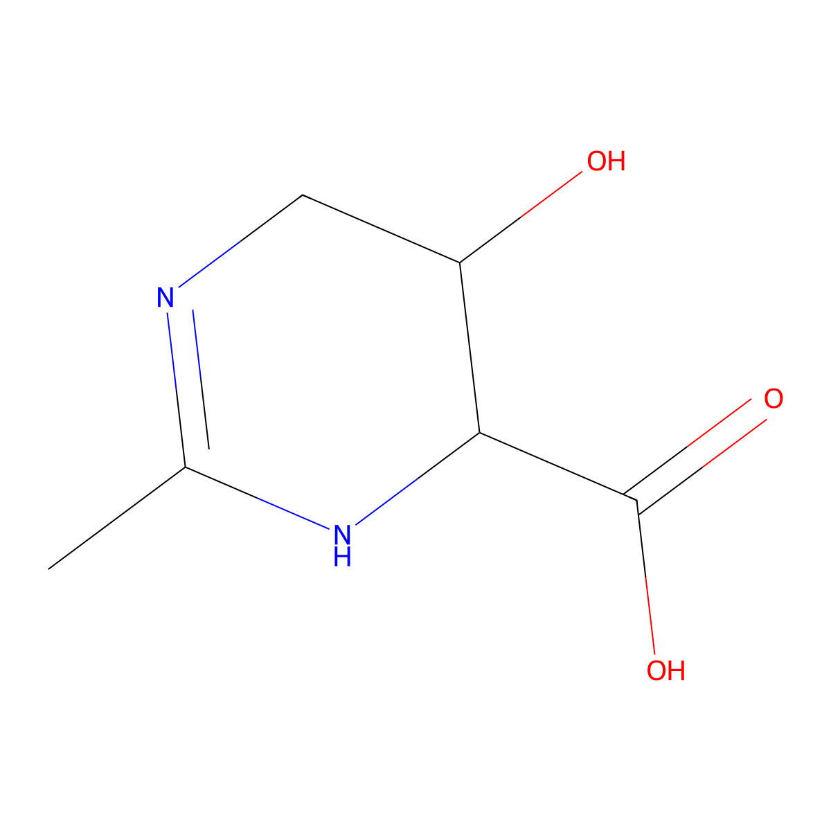 2-Methyl-4-carboxy-5-hydroxy-3,4,5,6-tetrahydropyrimidine molecular structure, CAS 117229-60-4