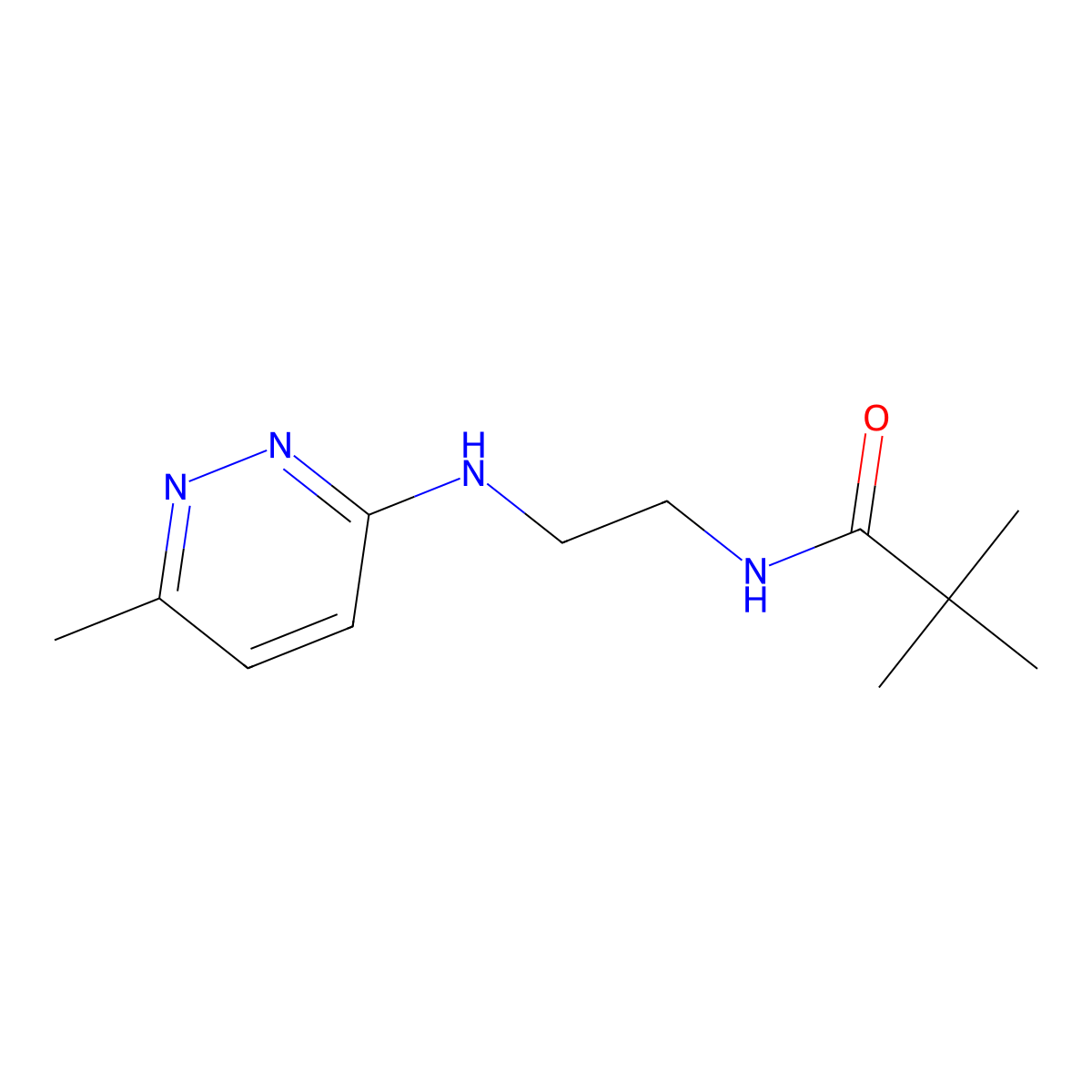 N-(2-((6-methylpyridazin-3-yl)amino)ethyl)pivalamide molecular structure, CAS 1172290-78-6