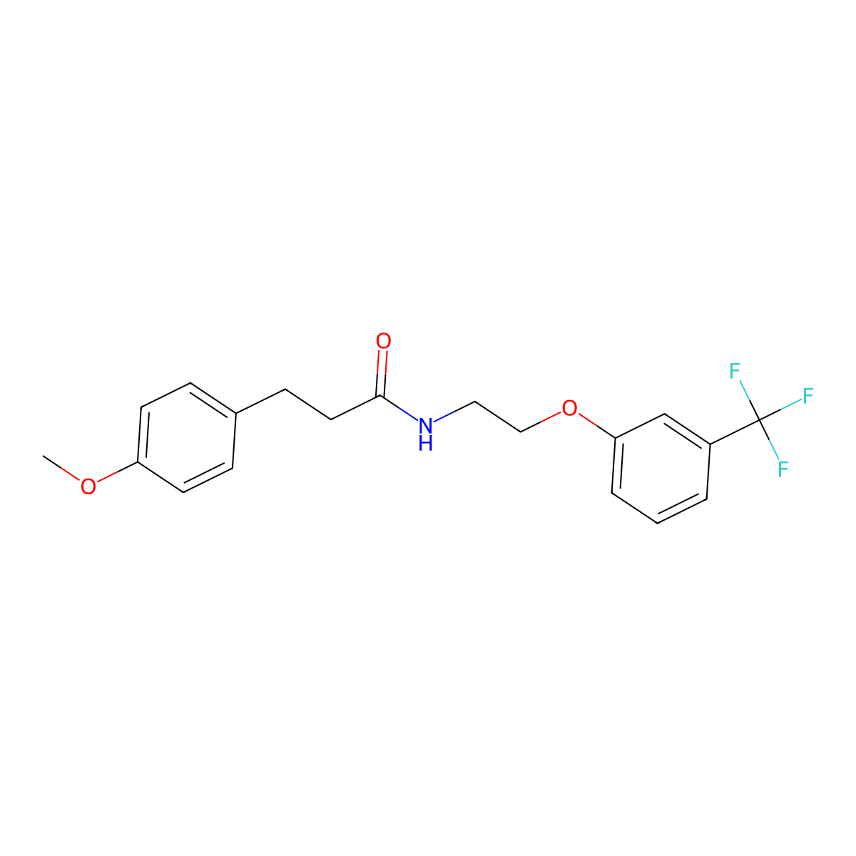 3-(4-methoxyphenyl)-N-{2-[3-(trifluoromethyl)phenoxy]ethyl}propanamide molecular structure, CAS 1172291-41-6