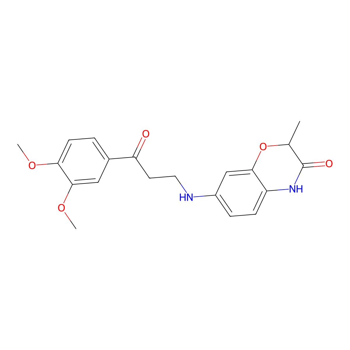 7-{[3-(3,4-dimethoxyphenyl)-3-oxopropyl]amino}-2-methyl-2H-1,4-benzoxazin-3(4H)-one molecular structure, CAS 1172291-86-9