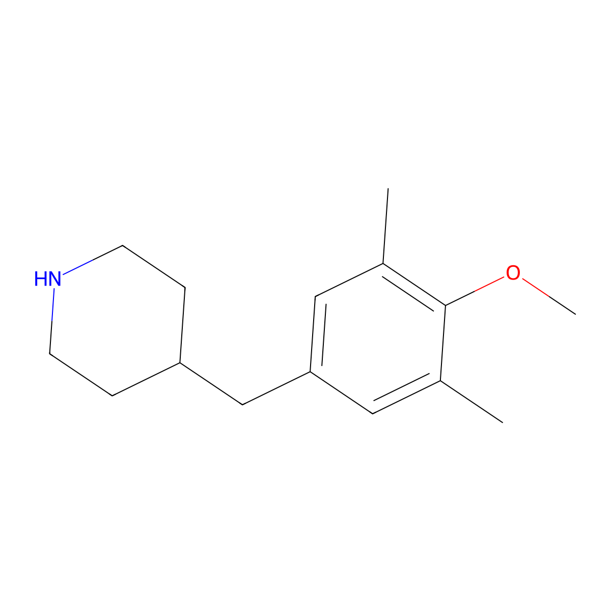 4-(4-Methoxy-3,5-dimethyl-benzyl)-piperidine molecular structure, CAS 1172292-18-0