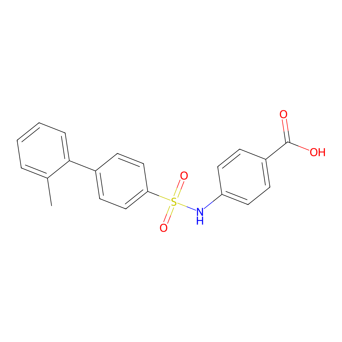 4-{[(2'-Methylbiphenyl-4-yl)sulfonyl]amino}benzoic acid molecular structure, CAS 1172292-27-1