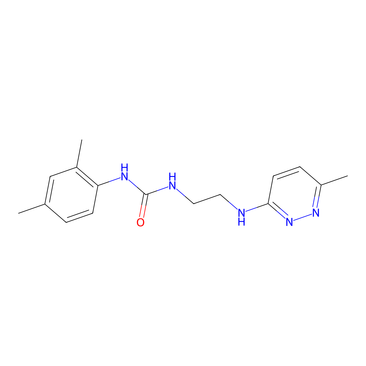 1-(2,4-Dimethylphenyl)-3-(2-((6-methylpyridazin-3-yl)amino)ethyl)urea molecular structure, CAS 1172294-21-1