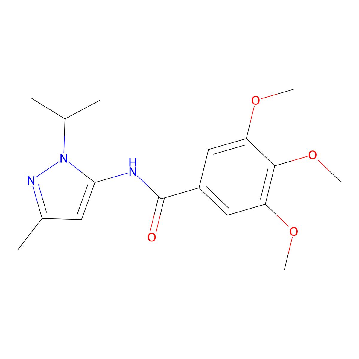N-(1-isopropyl-3-methyl-1H-pyrazol-5-yl)-3,4,5-trimethoxybenzamide molecular structure, CAS 1172304-51-6
