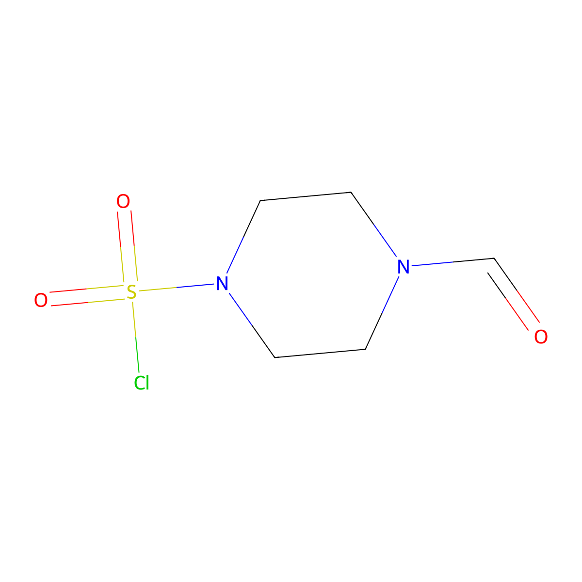 4-Formylpiperazine-1-sulfonyl chloride molecular structure, CAS 1172304-90-3