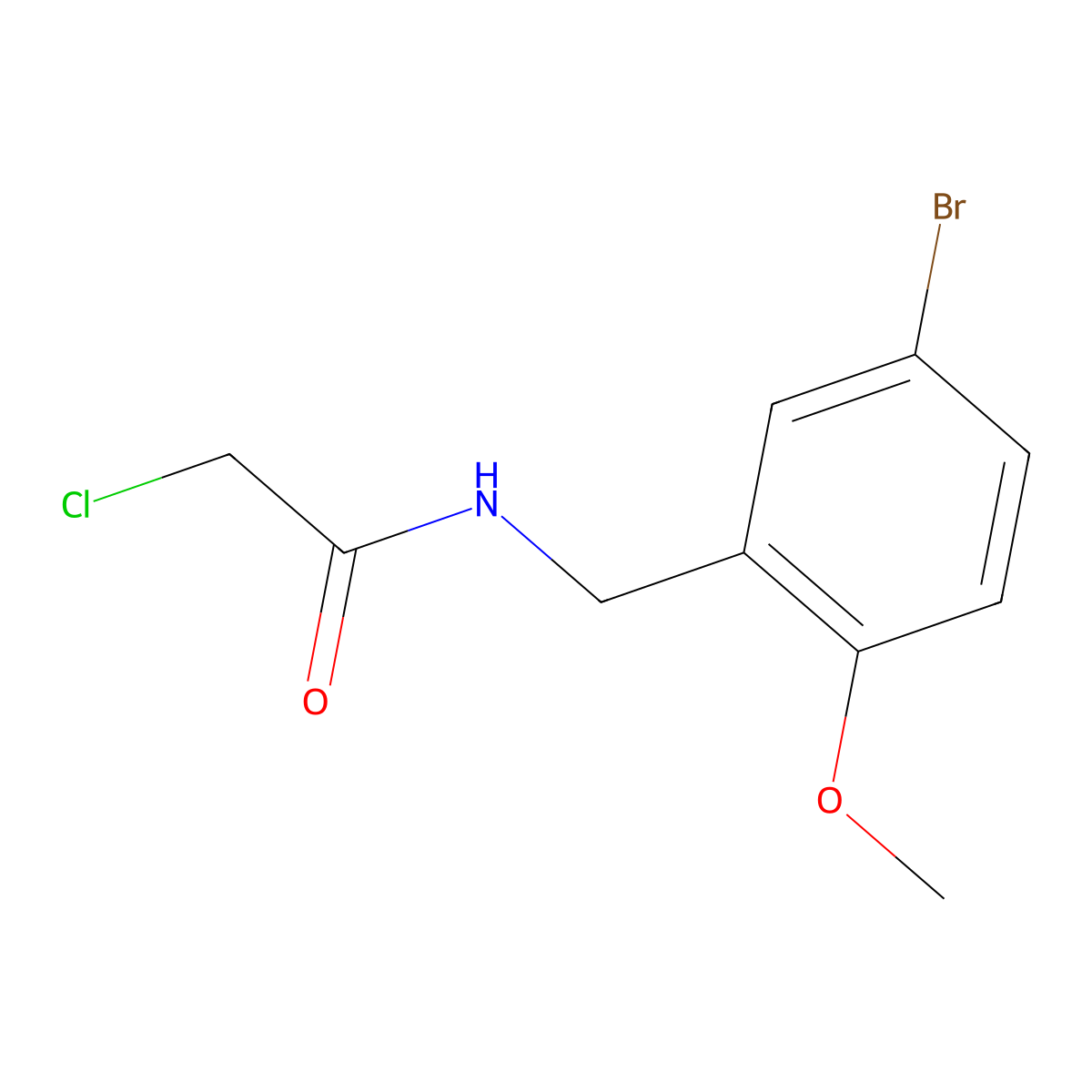 N-[(5-bromo-2-methoxyphenyl)methyl]-2-chloroacetamide molecular structure, CAS 1172317-85-9