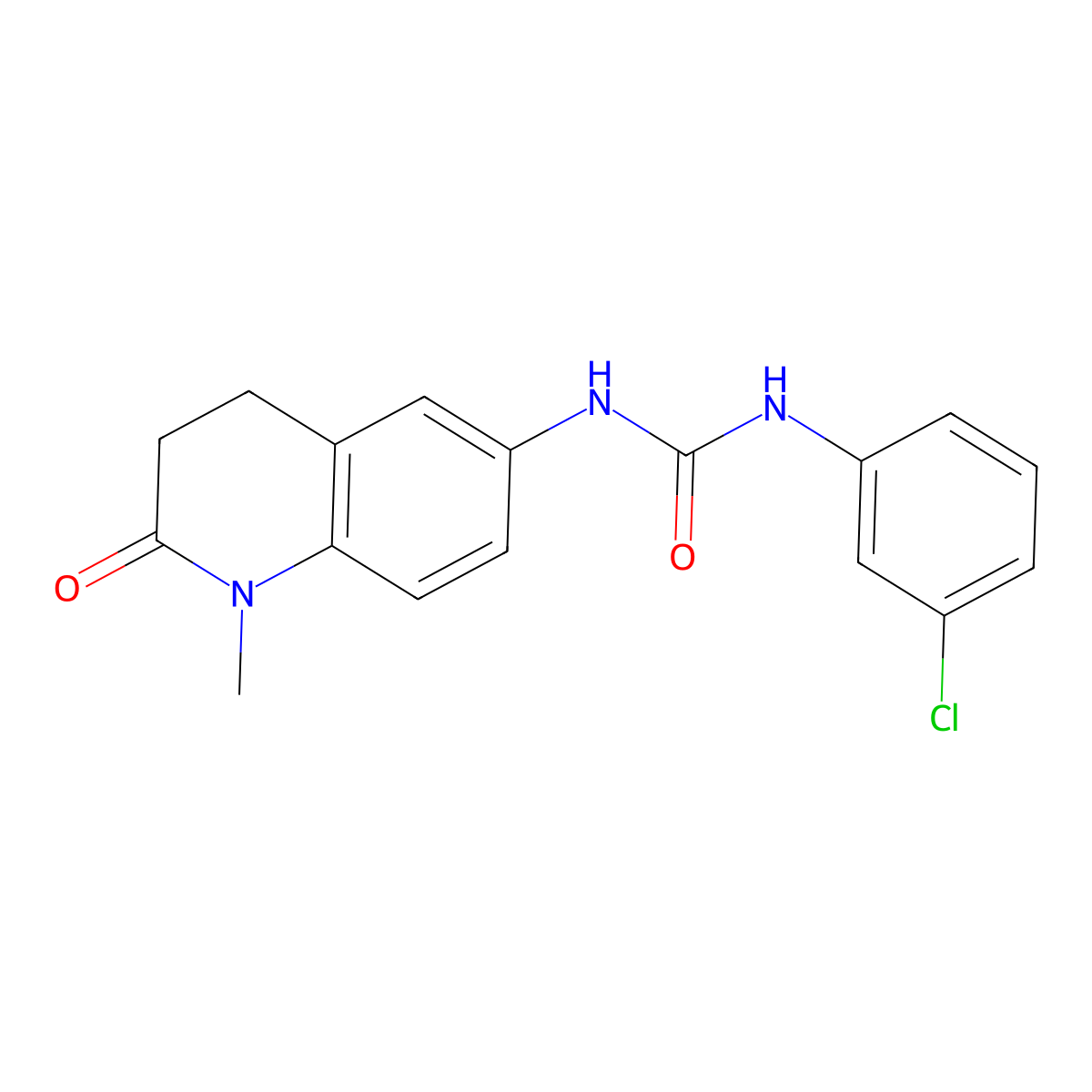 1-(3-Chlorophenyl)-3-(1-methyl-2-oxo-1,2,3,4-tetrahydroquinolin-6-yl)urea molecular structure, CAS 1172318-03-4