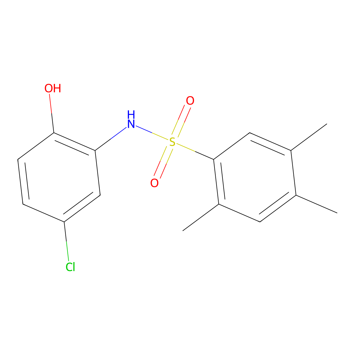 N-(5-chloro-2-hydroxyphenyl)-2,4,5-trimethylbenzenesulfonamide molecular structure, CAS 1172351-57-3