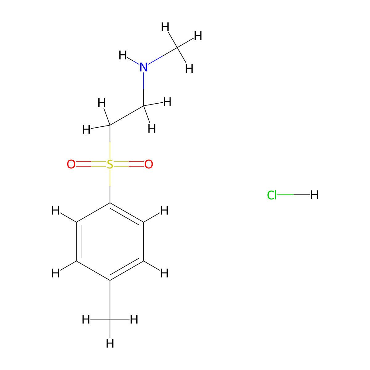 N-methyl-2-tosylethanamine hydrochloride molecular structure, CAS 1172352-46-3
