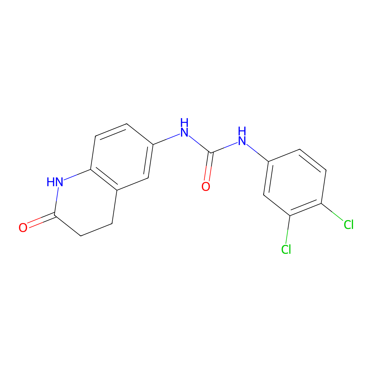 1-(3,4-Dichlorophenyl)-3-(2-oxo-1,2,3,4-tetrahydroquinolin-6-yl)urea molecular structure, CAS 1172363-08-4