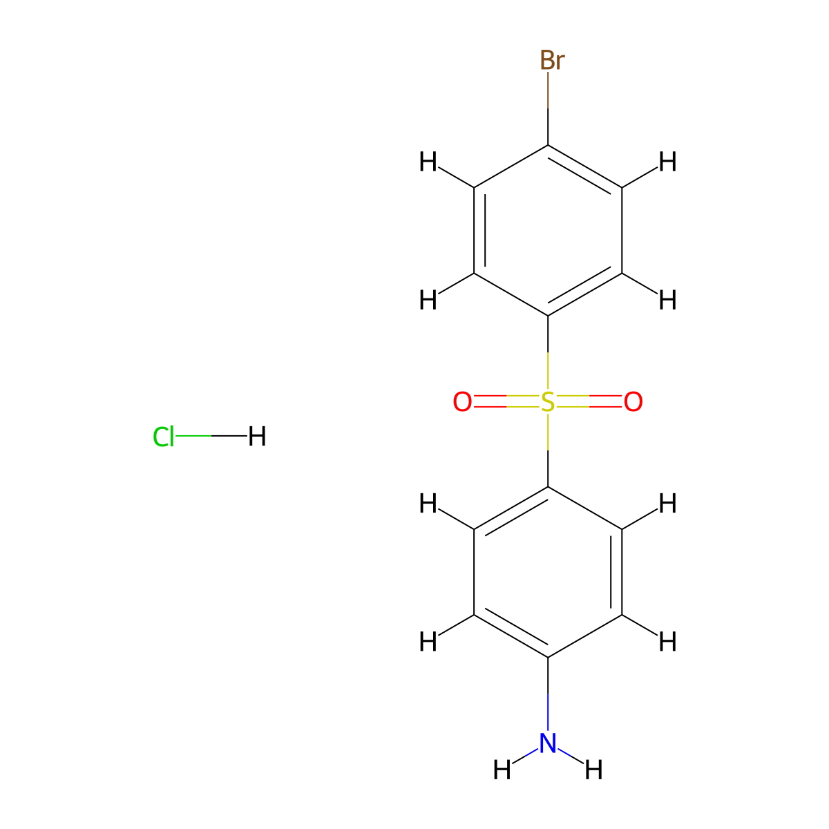 4-(4-Bromobenzenesulfonyl)aniline hydrochloride molecular structure, CAS 1172364-06-5