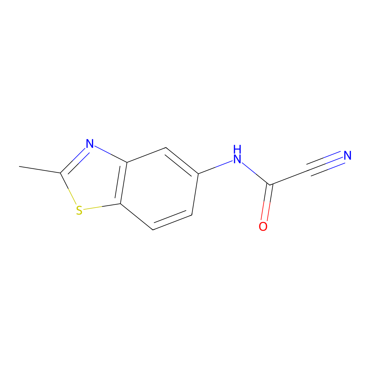 5-[(Cyanocarbonyl)amino]-2-methyl-1,3-benzothiazole molecular structure, CAS 1172365-30-8