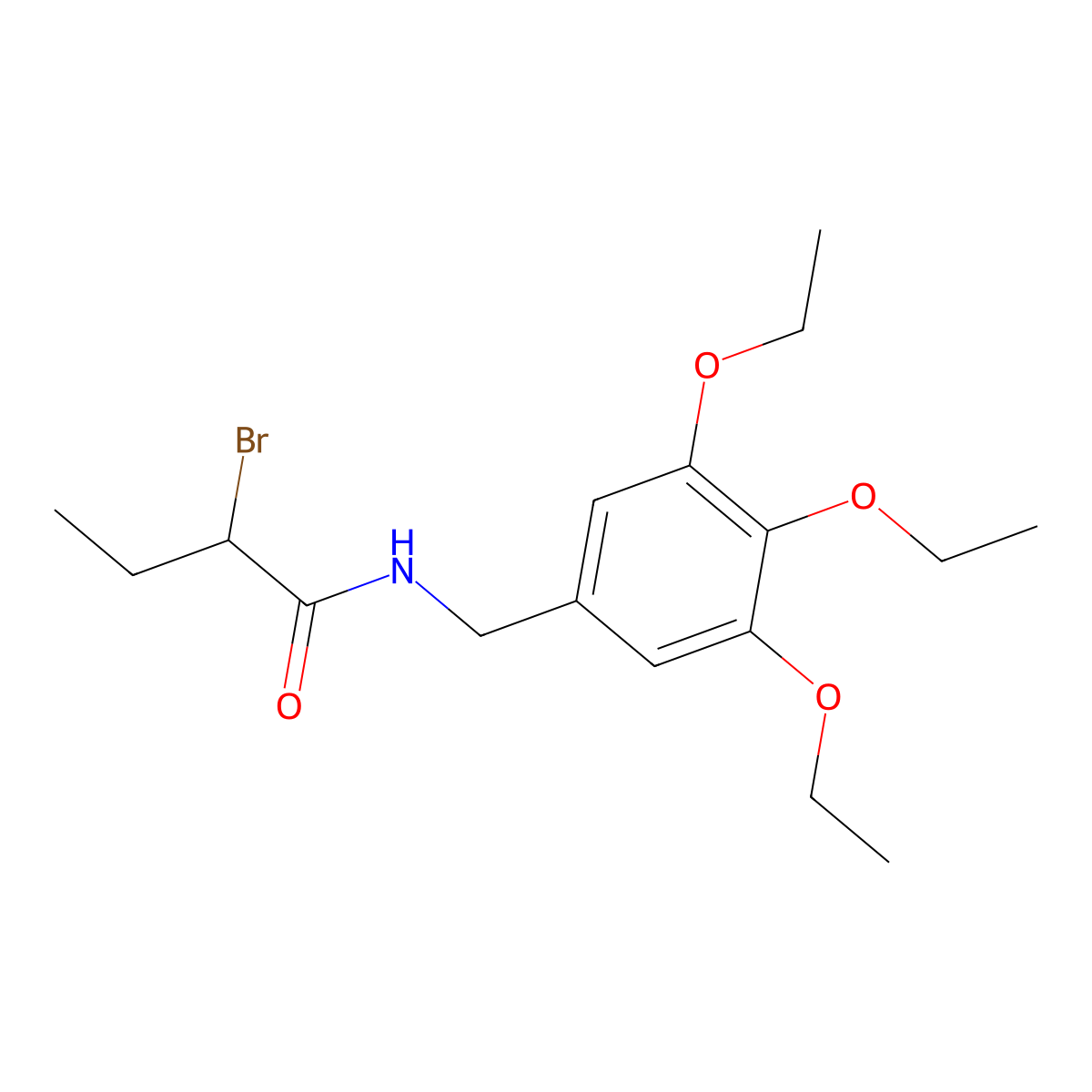 2-Bromo-N-(3,4,5-triethoxybenzyl)butanamide molecular structure, CAS 1172373-65-7
