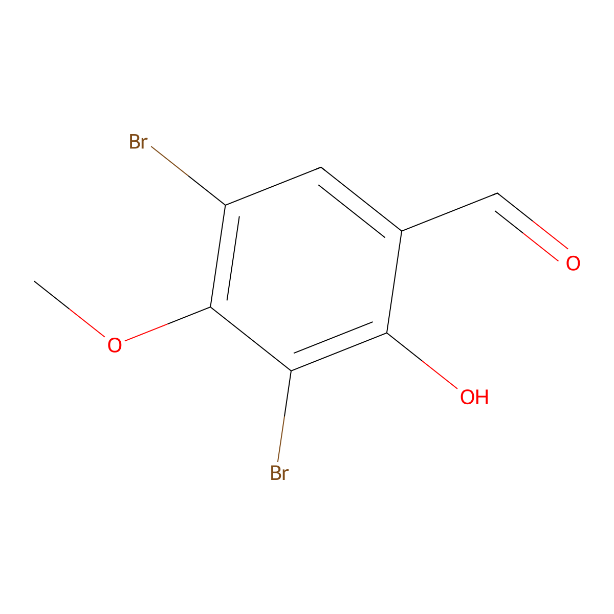 3,5-Dibromo-2-hydroxy-4-methoxybenzaldehyde molecular structure, CAS 117238-61-6