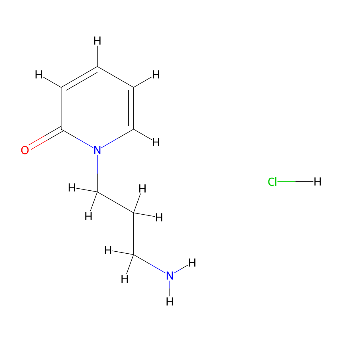 1-(3-Aminopropyl)-2(1H)-pyridinone hydrochloride molecular structure, CAS 1172380-14-1