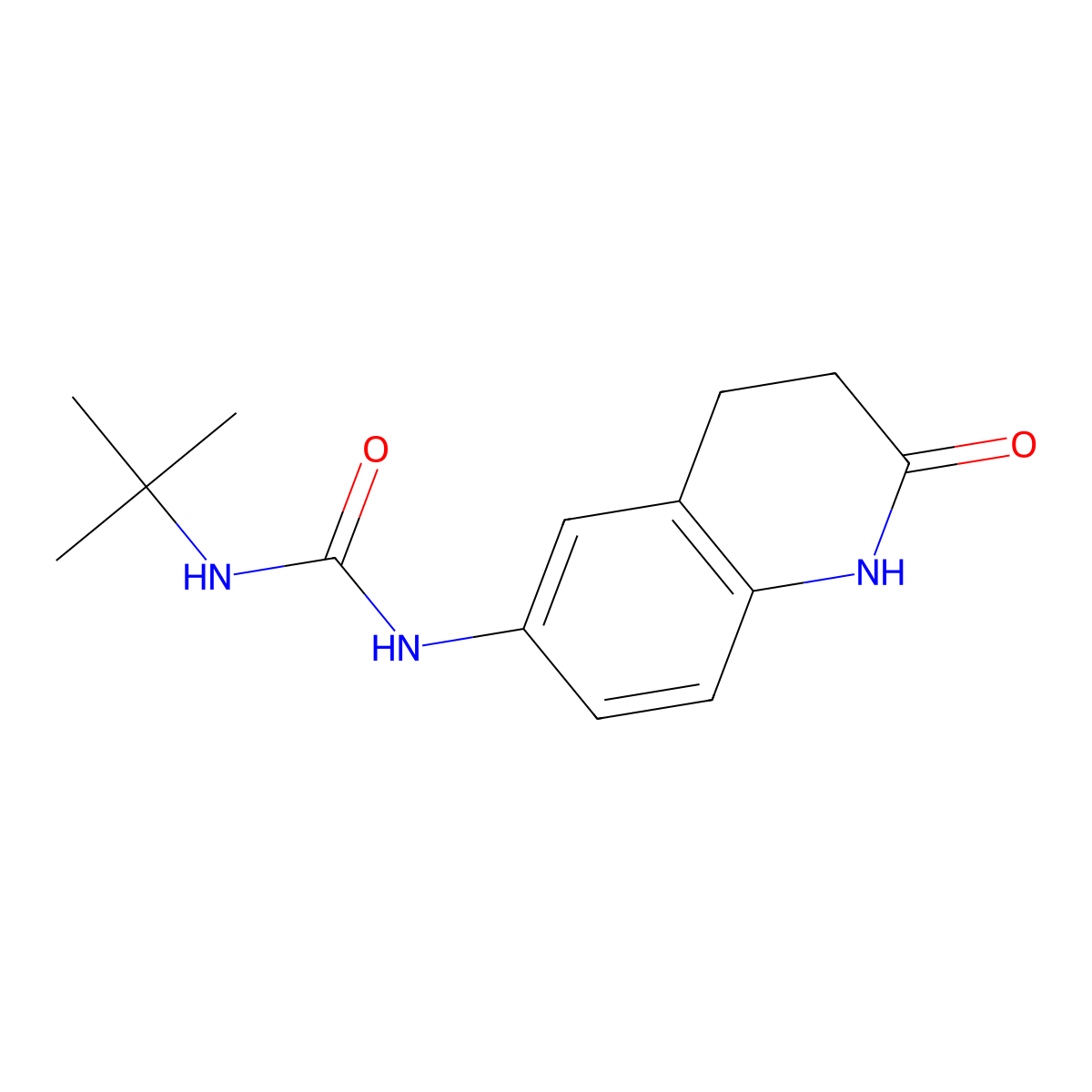 1-(Tert-butyl)-3-(2-oxo-1,2,3,4-tetrahydroquinolin-6-yl)urea molecular structure, CAS 1172380-93-6
