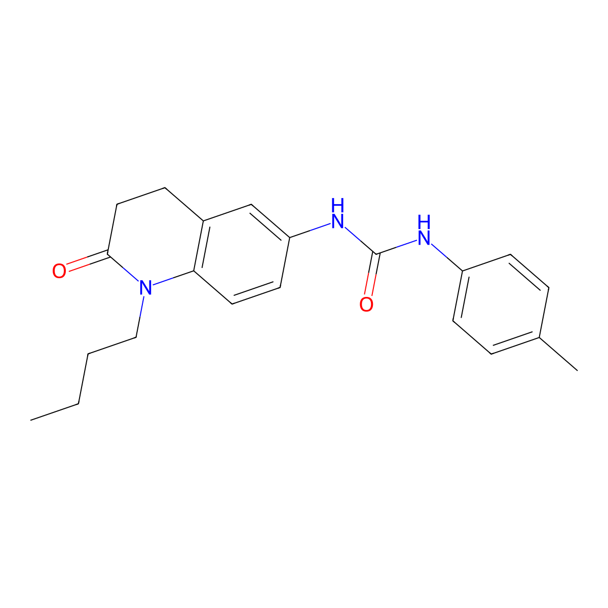 1-(1-Butyl-2-oxo-1,2,3,4-tetrahydroquinolin-6-yl)-3-(p-tolyl)urea molecular structure, CAS 1172386-15-0