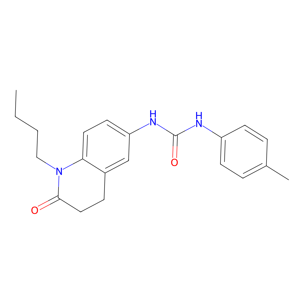 1-(1-Butyl-2-oxo-1,2,3,4-tetrahydroquinolin-6-yl)-3-(p-tolyl)urea molecular structure, CAS 1172386-15-0
