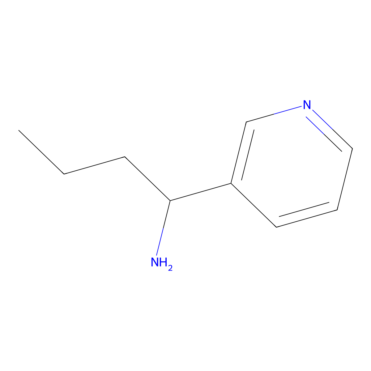 1-(3-Pyridyl)-1-butylamine molecular structure, CAS 117239-82-4