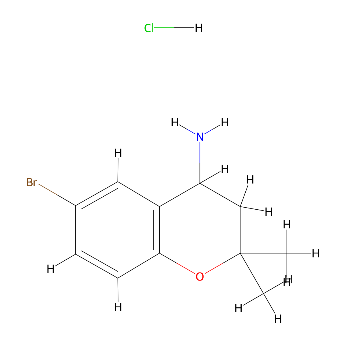 6-Bromo-2,2-dimethylchroman-4-amine hydrochloride molecular structure, CAS 1172392-47-0