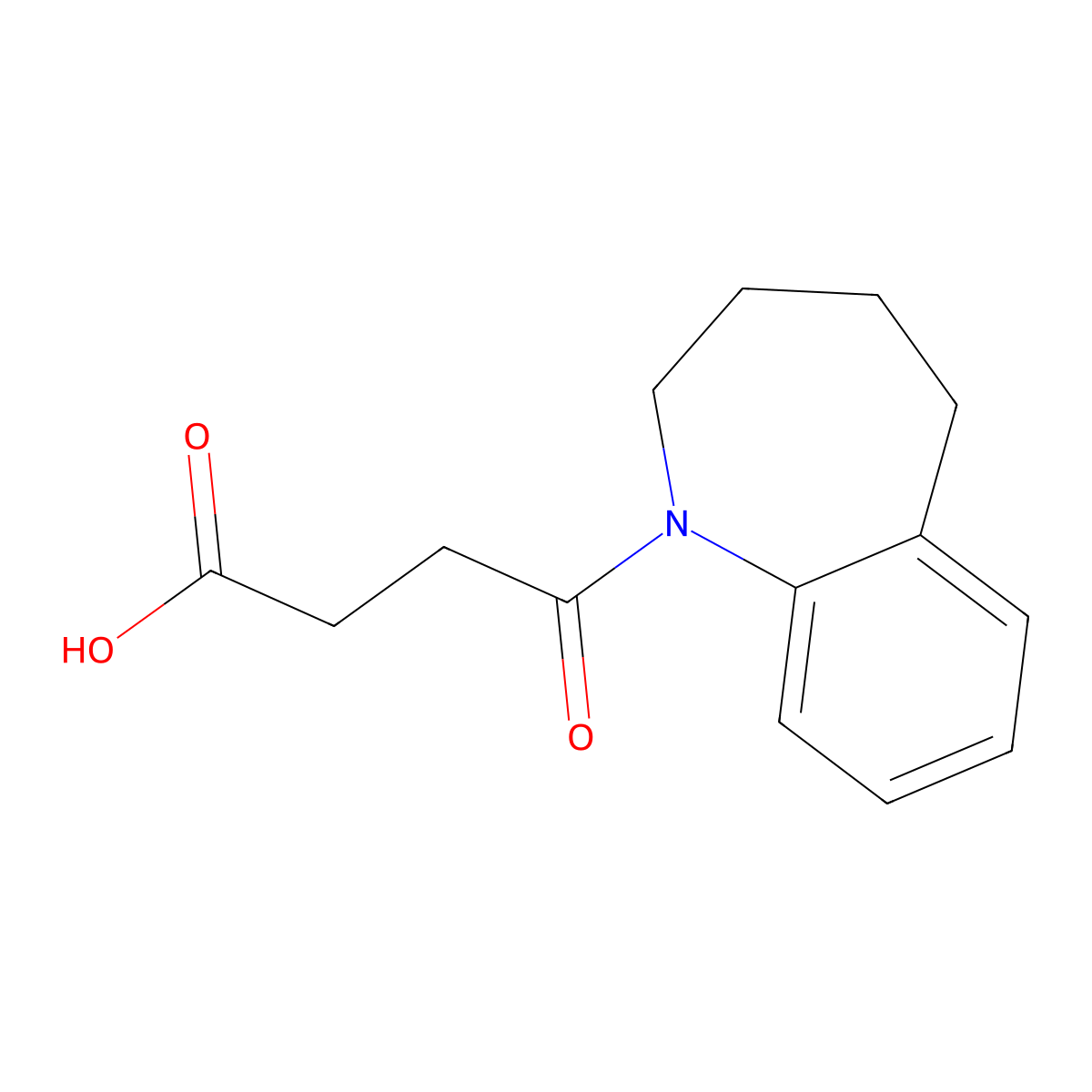 4-Oxo-4-(2,3,4,5-tetrahydro-1H-1-benzazepin-1-yl)butanoic acid molecular structure, CAS 1172404-33-9