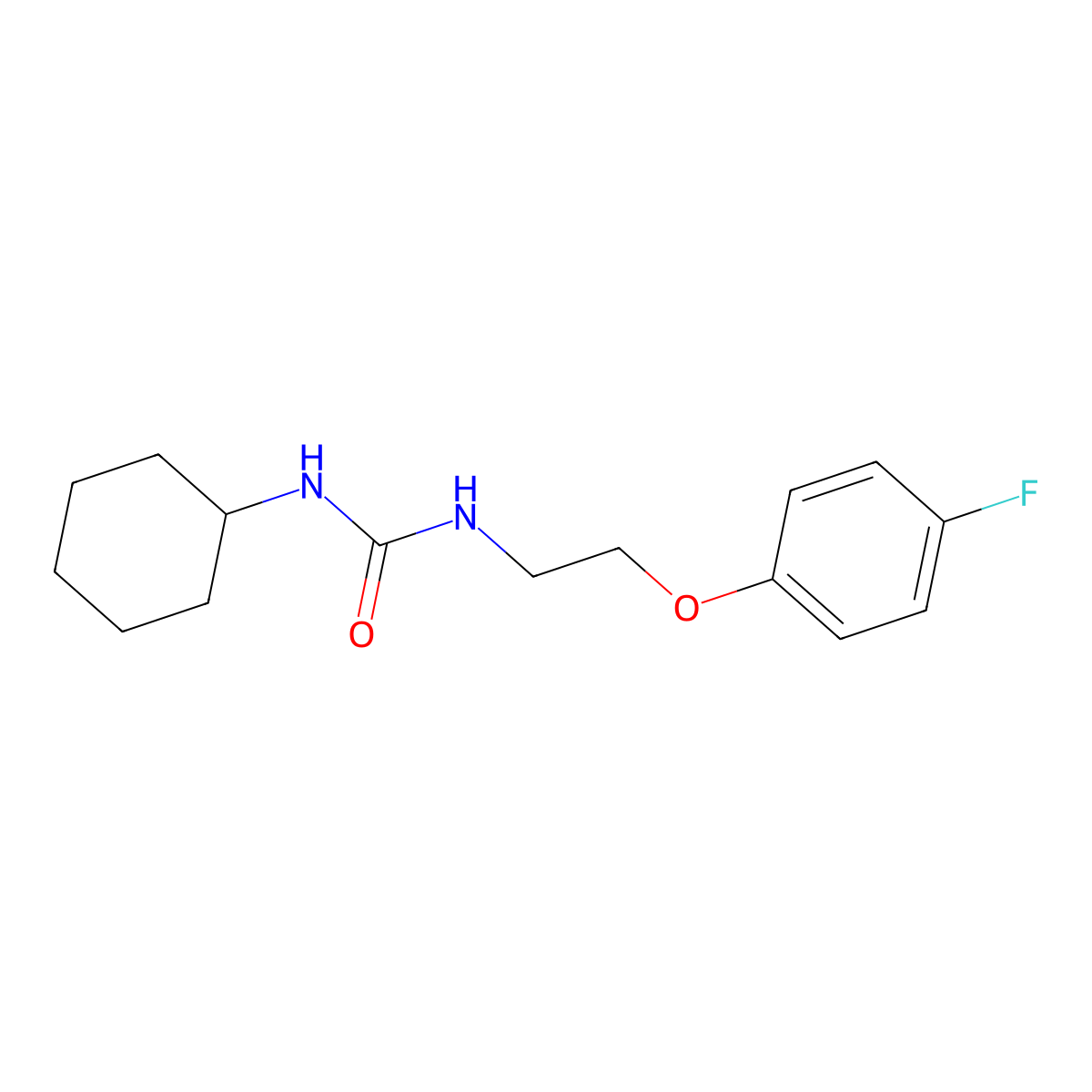 1-Cyclohexyl-3-[2-(4-fluorophenoxy)ethyl]urea molecular structure, CAS 1172408-25-1