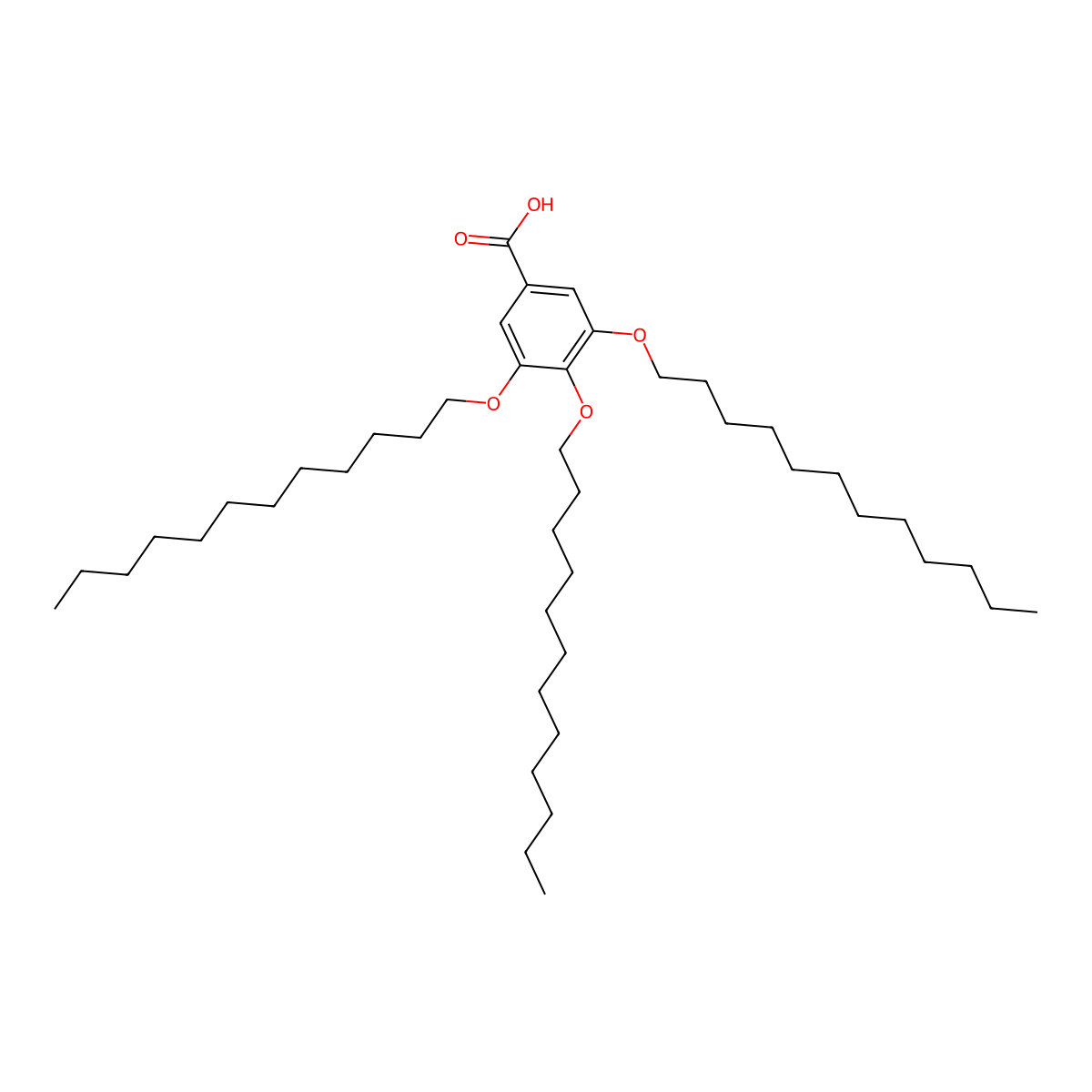 3,4,5-Tris(dodecyloxy)benzoic Acid molecular structure, CAS 117241-31-3