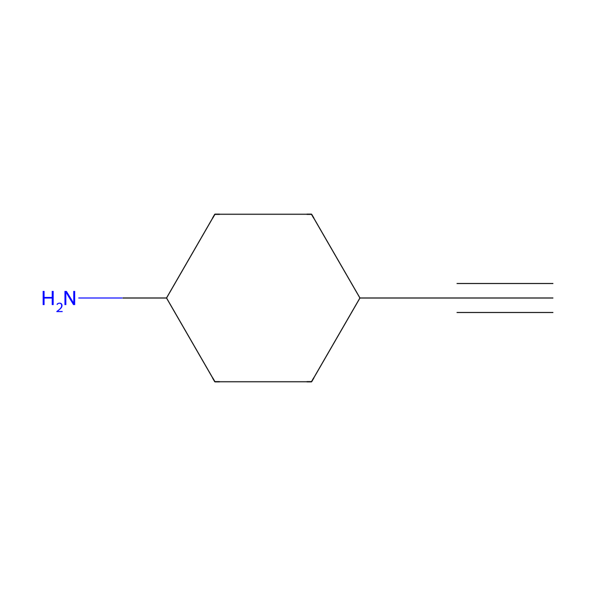 4-Ethynylcyclohexan-1-amine molecular structure, CAS 117241-80-2